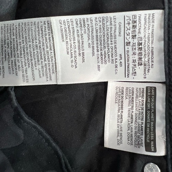 Levis 711 Skinny Black Gray Camouflaged Jeans - Picture 4 of 8